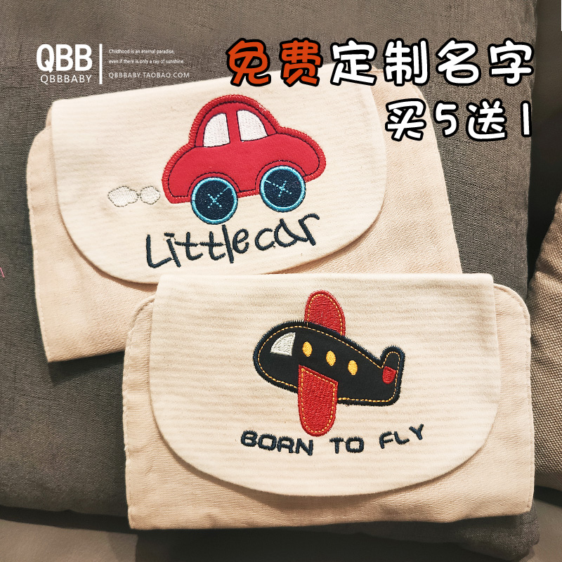 Children Organic Cotton Sweat Scarves Pure Cotton Colored Cotton Nursery School Plus Padded Back Towels Infant Gauze Perspiration Towel Breathable
