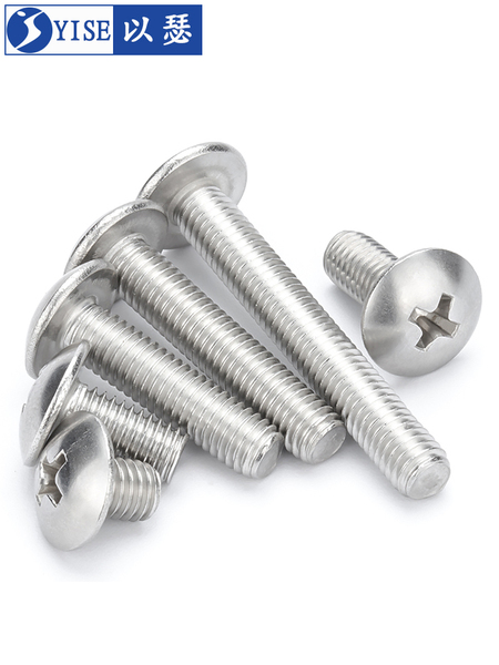 304 Stainless Steel Large Flat Head Screws Mushroom Head Phillips Screws Large Head Umbrella Head Screws Bolts M2M3M4M5M6