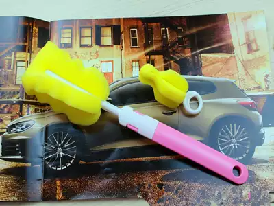 Baby sponge bottle brush nipple brush with cleaning brush foldable cup brush detachable whole set of independent packaging