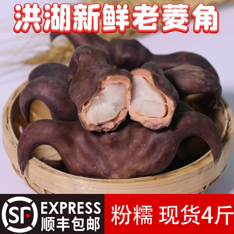 Old water chestnut fresh Hubei Honghu angle angle rice angle angle meat eat raw adjacent angle Lingguo Lotus angle Lingjiao horn fruit powder waxy
