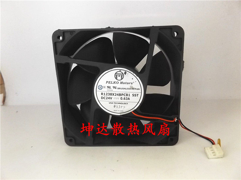 Original PELKOMOTORS R1238X24BPCB1-7 24V 0 63A 12CM 12038