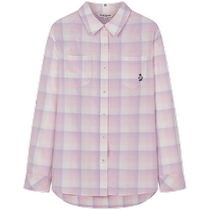 TeenieWeenie Bear Womens 2024 Spring New Linen Cotton Long Sleeve Plaid Shirt Small Fresh Shirt