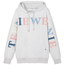 TeenieWeenie Bear Womens 2024 Winter New Sweet and Vibrant Flocked Embroidered Hooded Sweatshirt Top