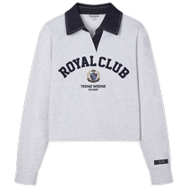 TeenieWeenie Bear 2024 Early Autumn New Short Lapel Sweatshirt Casual Fashionable Simple Top for Women