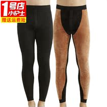 Small nurse warm pants for mens winter plus suede thickened high waist and body autumn pants with cold beat bottom cotton sweatpants lining trouser suede pants