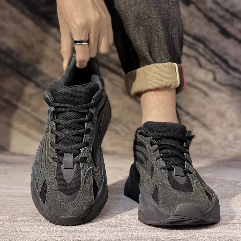 Путянь кокосовые 700 мужские кроссовки летние черные dad shoes мужские спортивные и повседневные сетчатые дышащие черные стильные кроссовки
