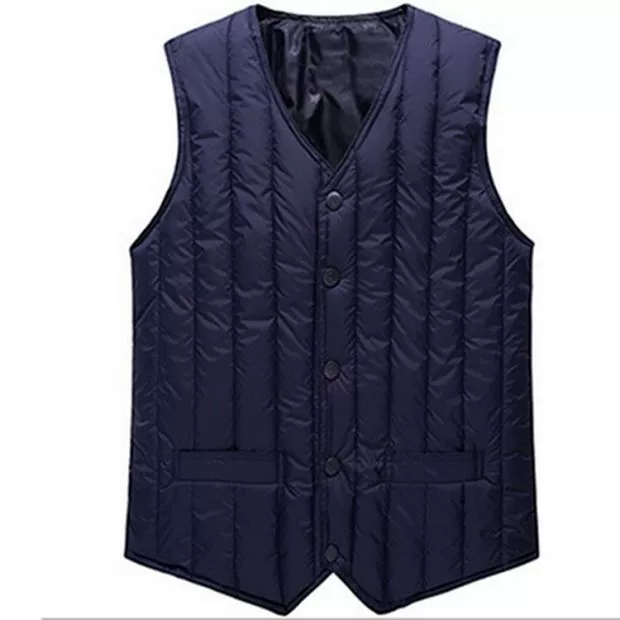 [Đặc biệt hàng ngày] mùa thu nam mùa đông mới xuống vest vest cotton trung niên màu rắn xuống vest cotton - Áo vest cotton