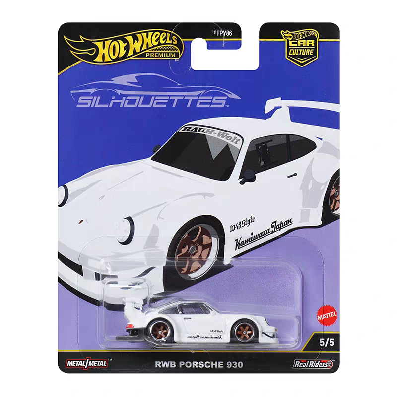 [Free Protective Case] Hot Wheels Silhouette Car Culture Porsche 930 Rwb Iron Base Rubber Tire Fpy86
