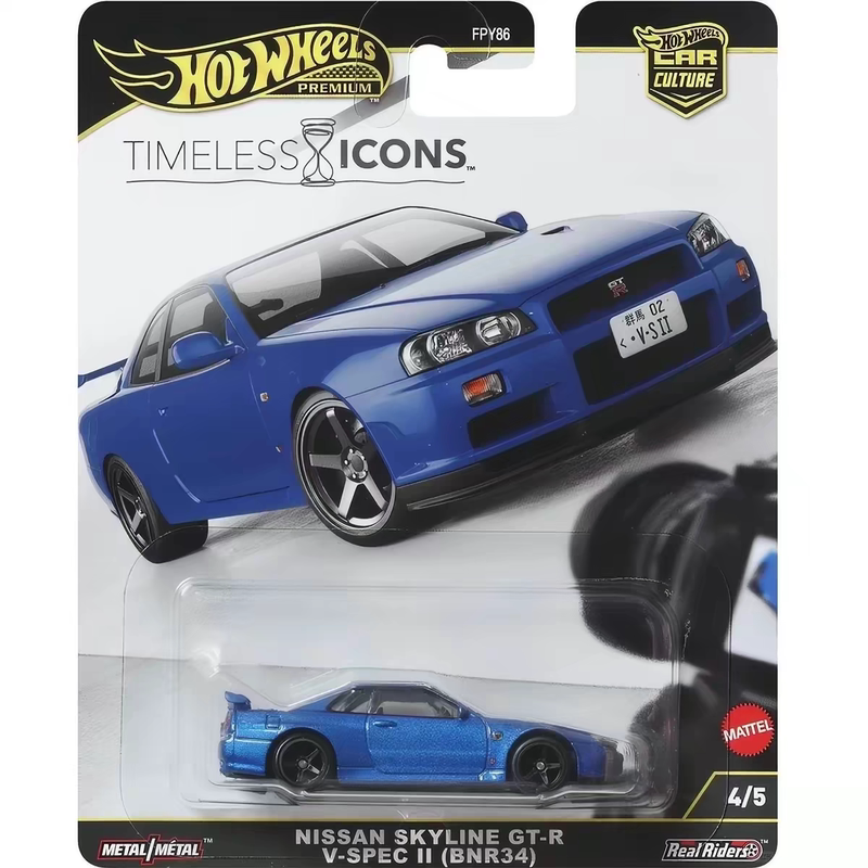 [Includes Protective Case] Hot Wheels Gold Label Car Culture Timeless Classic Nissan Gt-R R34 in Stock