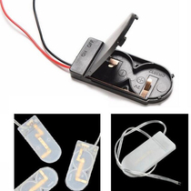 Single CR2032 button battery box round double button battery holder flip cover series connection with switch