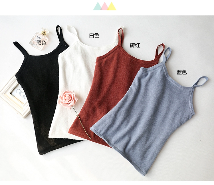 Mùa thu và mùa đông hai lớp cộng với nhung đan nhỏ yếm ngắn của phụ nữ với một chiếc áo sơ mi đáy dài co giãn ấm áp