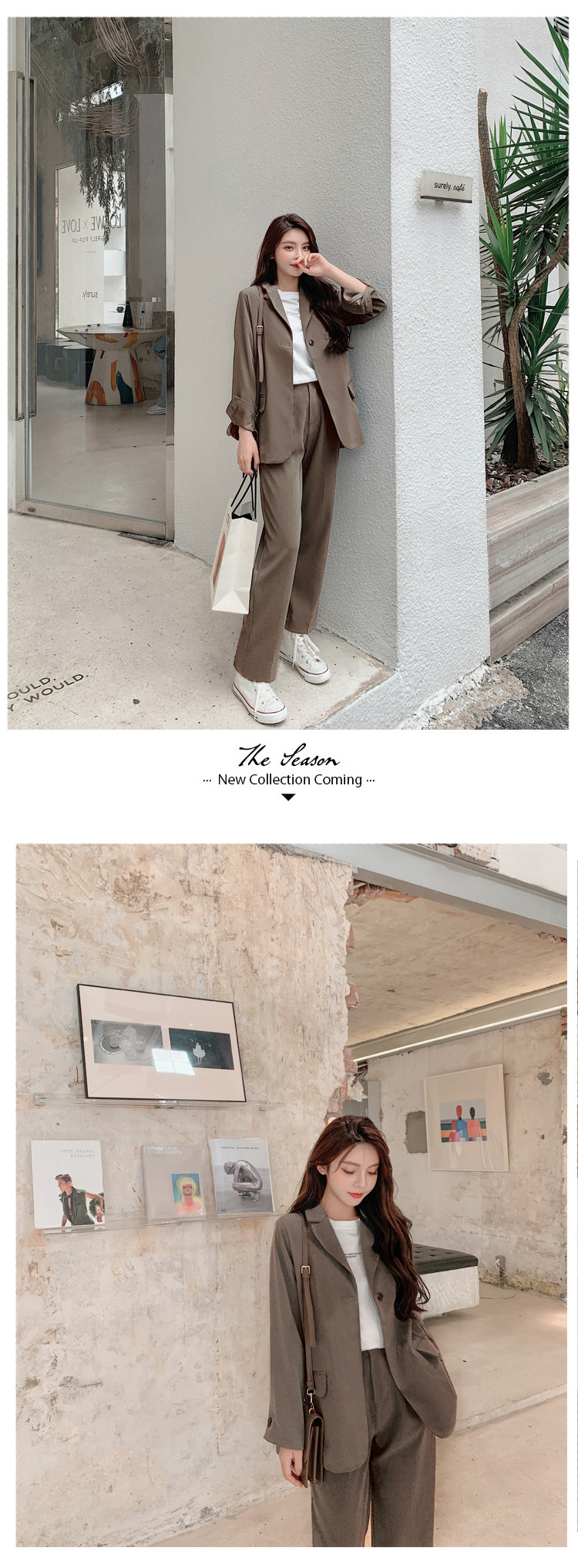 パンツセットアップ 女性用テーラードジャケット上下セット