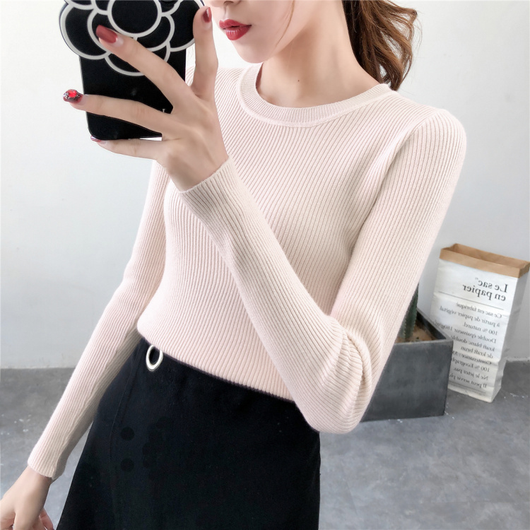 Mùa thu đông mới phần mỏng chạm đáy áo len cho con bú thời trang sau sinh rắn màu là áo len mỏng thời trang cho con bú áo cardigan nữ