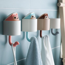 Netred Creative Squirrel Clothes hooked wall with strong adhesive cute cartoon hook hanging frame mini key hook