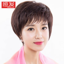 real hair wig women's all hand knitting real human hair silk realistic breathable cover white hair round face wig women short hair summer