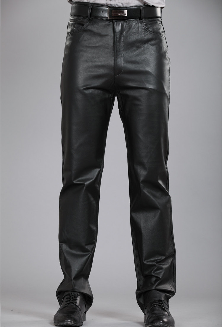 Pantalon cuir homme droit pour hiver - Ref 1492162 Image 11