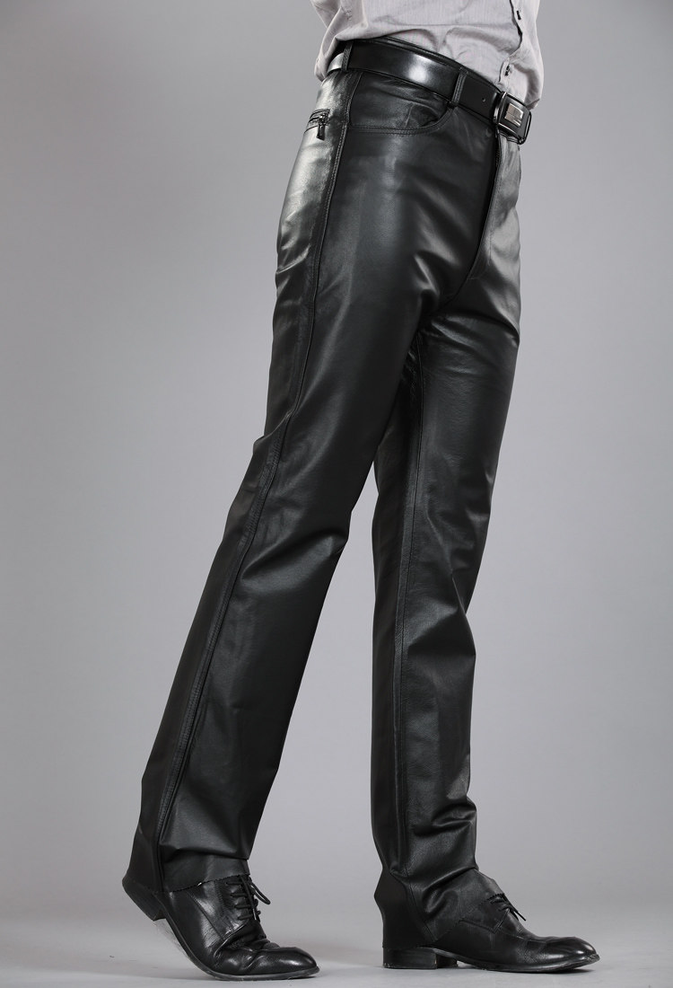 Pantalon cuir homme droit pour hiver - Ref 1492162 Image 12