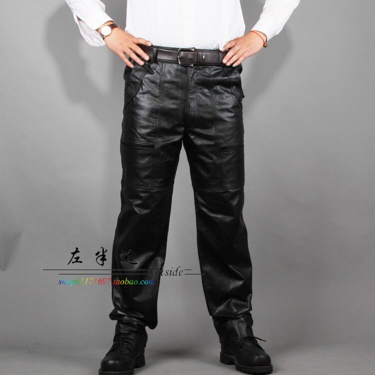 Pantalon cuir homme droit pour hiver - Ref 1493306 Image 11