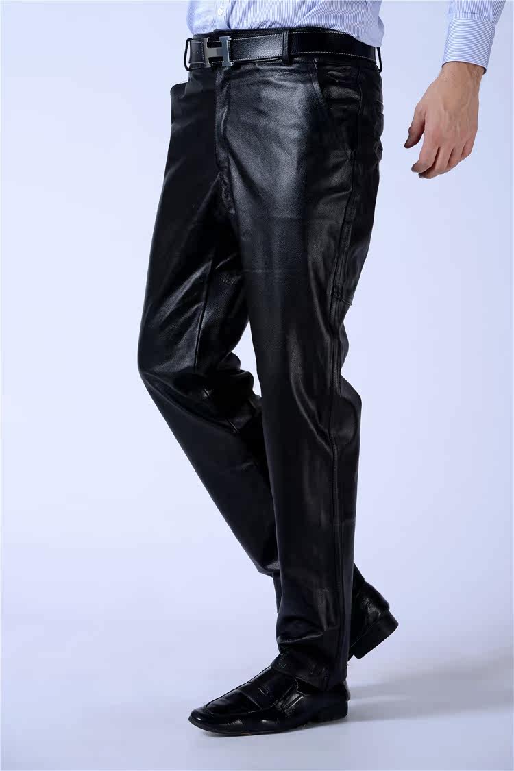 Pantalon cuir homme droit pour hiver - Ref 1492628 Image 16