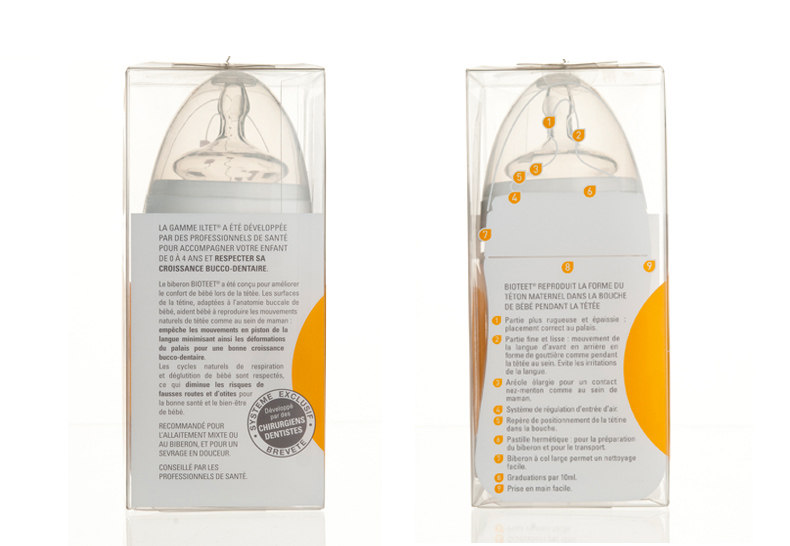 Французский ILTET (ILTI)-бутылка с широким ртом PP (1 бутылка + 1 дизайн стоматолога, удобный для груди и медленного потока силиконового сочителя)