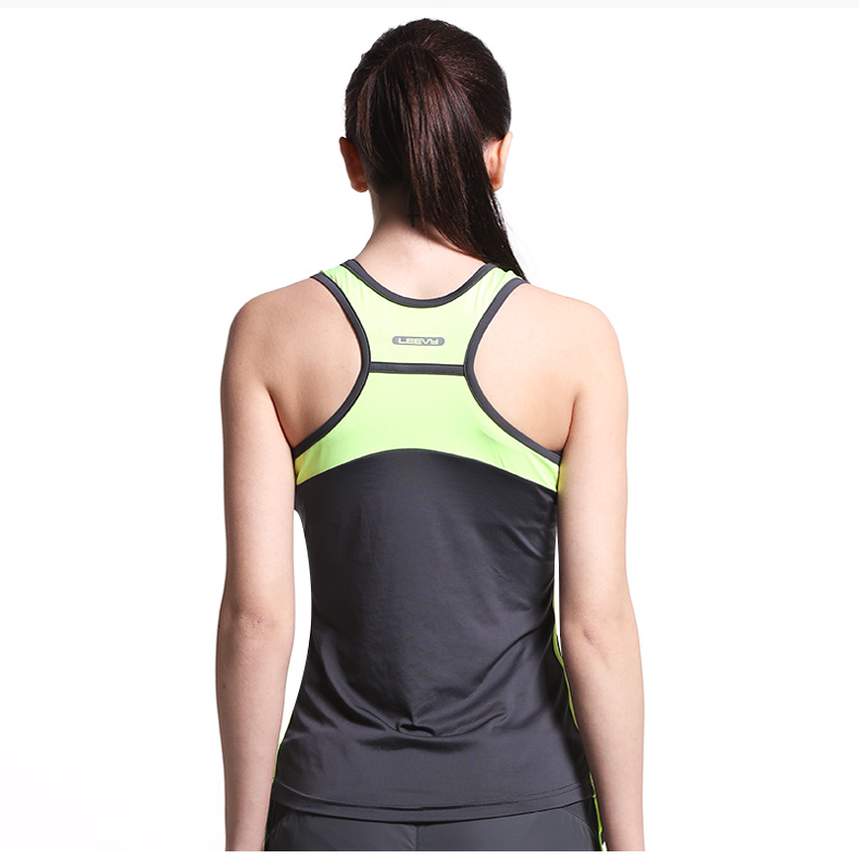 Đối với vest chạy bộ, đồ lót thể thao của phụ nữ, mặc vest thể thao dài, quần áo yoga không tay nhanh khô - Đồ lót thể thao áo pitch