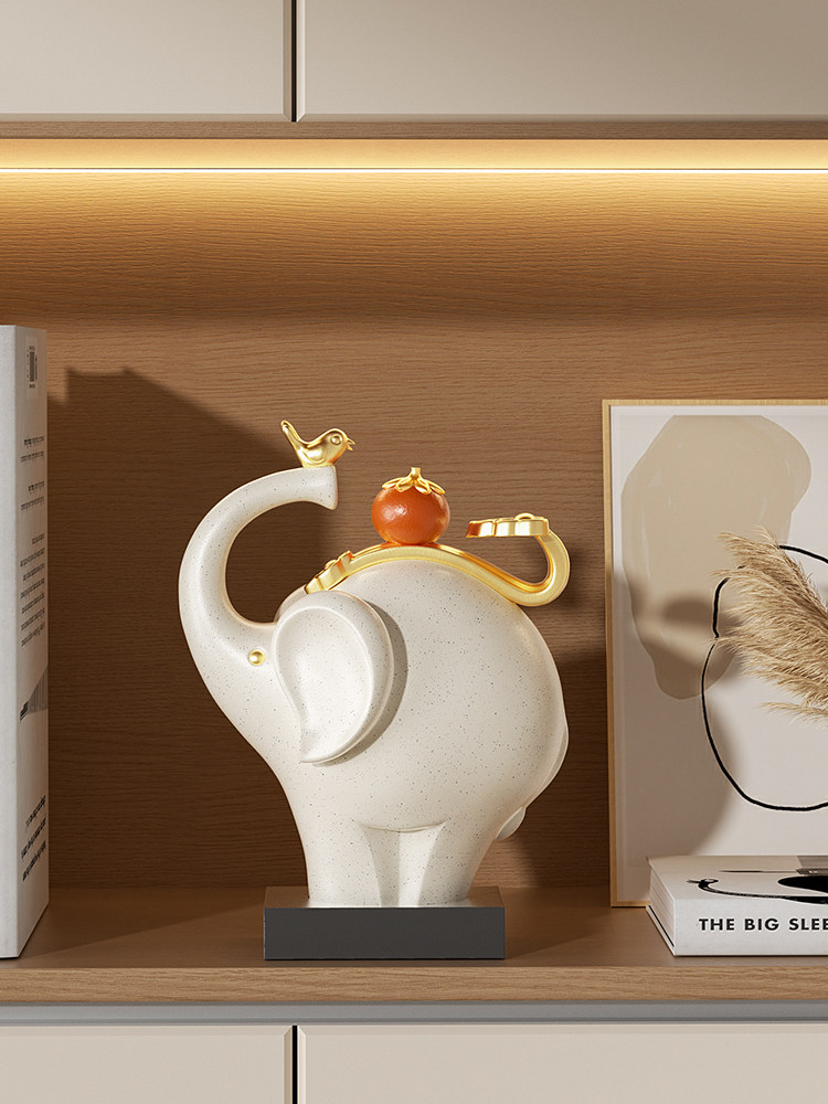 喜事如意旺宅大象装饰摆件高级感客厅玄关电视酒柜新房子乔迁礼物