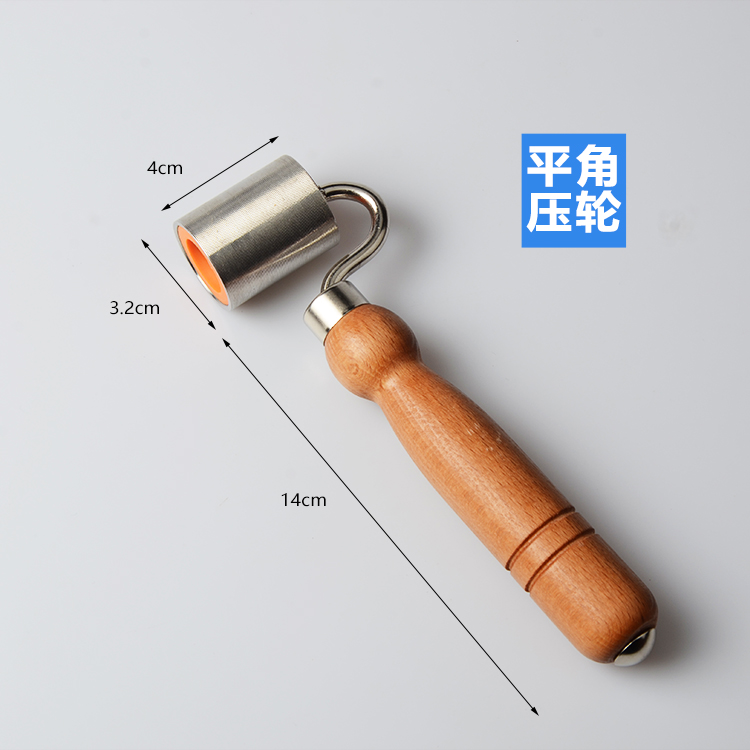 Patch Wallpaper Wallpaper Wall Cloth Construction Tool Wood Handle Stainless Steel Wallpaper Seam Flat Press Wheel Press Roll Double Bearings