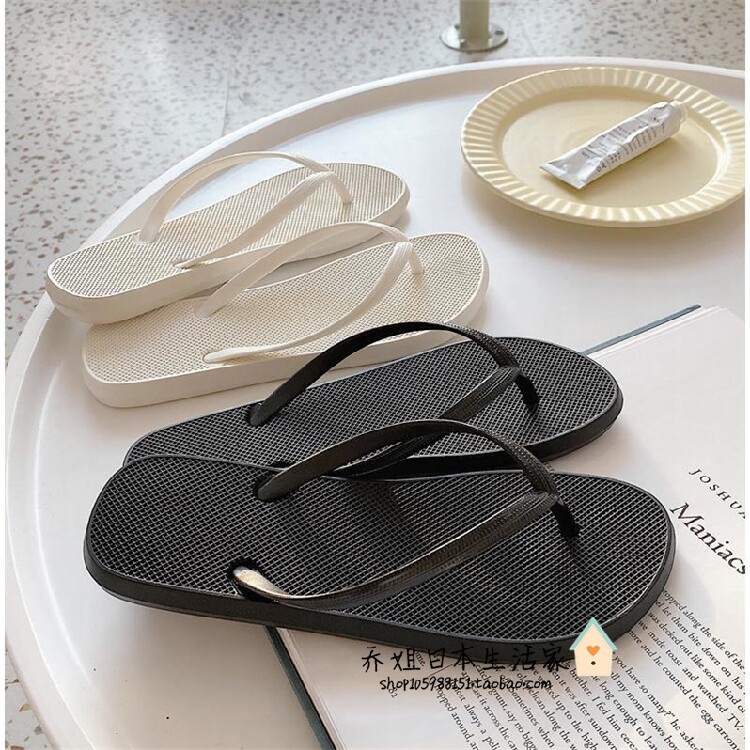 Spot Japanese couple flip-flops men's summer casual wear trend simple clip-on non-slip flat bottom gp beach shoes women