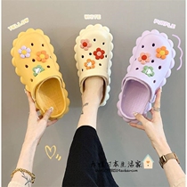 Japanese cute cave shoes women Summer GP outside wear home indoor non-slip sandals soft bottom beach wading shoes