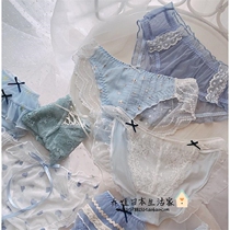 Spot Japanese youth sweet gp underwear 3 dress Japanese lace girl net gauze silky low waist ins breifs