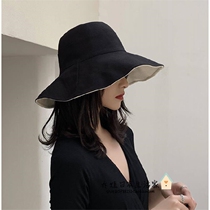 Japanese GP double-sided fishermans hat children tide Spring Summer 21 new all-around wide eaves sunshade sunscreen basin hat