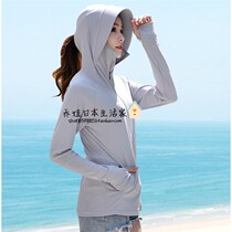 Japan imports gp sunscreen women Summer ice silk anti-UV thin section Lieven cap pure color 100 lap breathable cardiovert jacket