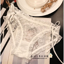Japan imported sexual regret lace strap underwear womens summer GP low waist embroidery perspective cotton crotch no trace breifs