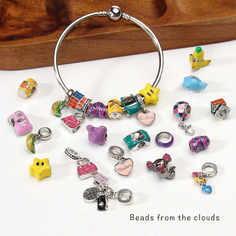 High Amplitude Y2K Cartoon Three-Dimensional Epoxy Pandora Alloy Beads DIY Accessory Material Kit Spacer Beads Bracelet Necklace High Amplitude Y2K Cartoon Three-Dimensional Epoxy Pandora Alloy Beads DIY Accessory Material Kit Spacer Beads Bracelet Necklace