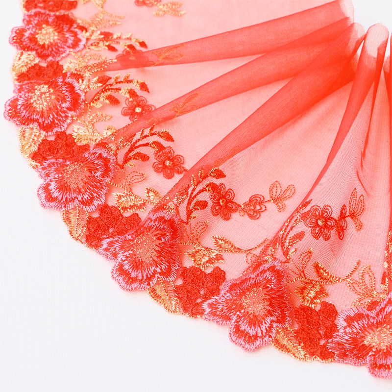 20cm red and purple gauze lace car-mounted babyrene doll headdress hair accessories fabric cap decoration color accessories