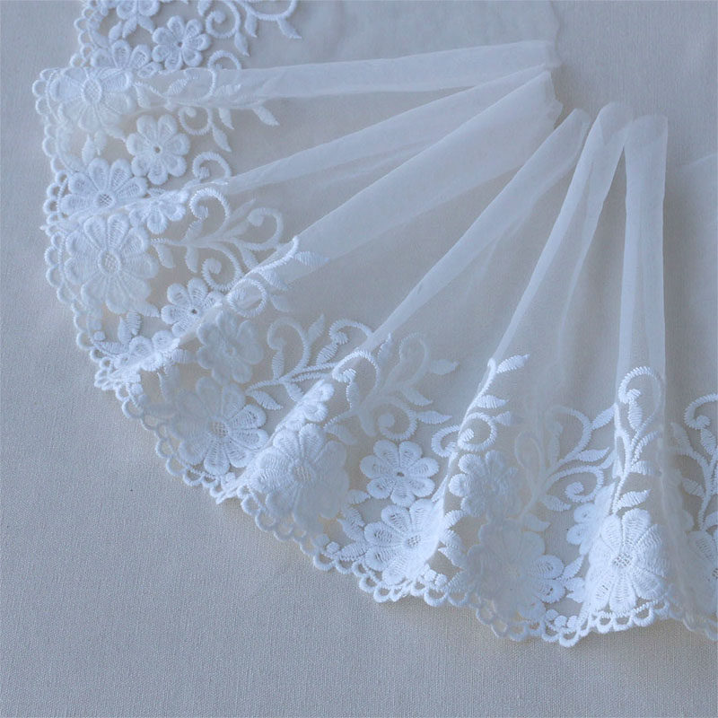 Mesh embroidery lace lace skirt sofa curtain handmade diy fabric 18cm wide accessories