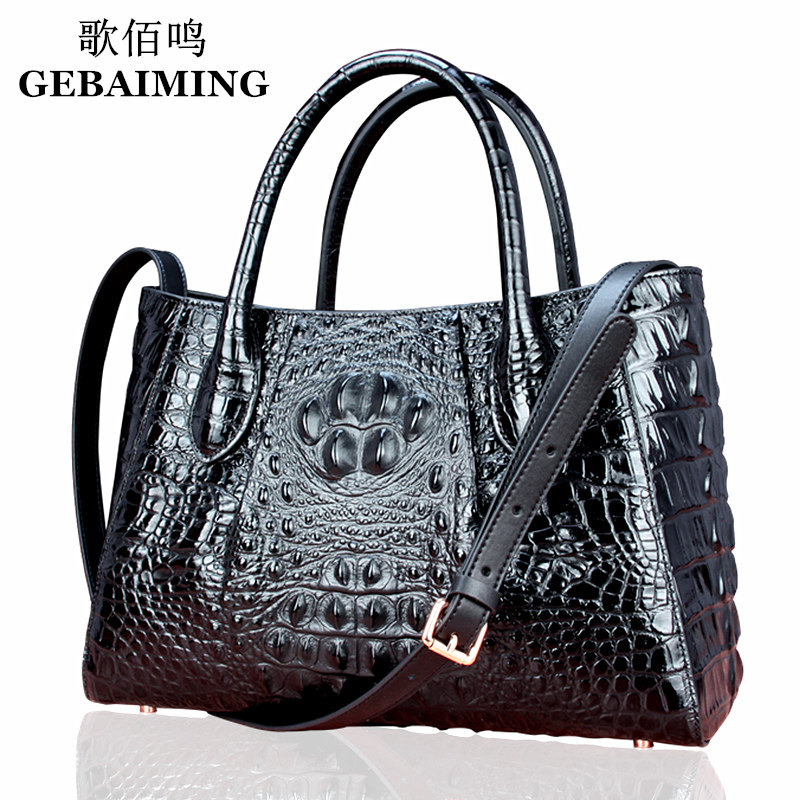 New Thailand crocodile leather women's bag high-end crocodile leather messenger bag fashion leather shoulder bag ladies handbag
