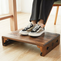 Solid wood office footrest piano pedal staircase step footrest kitchen toilet heightened base