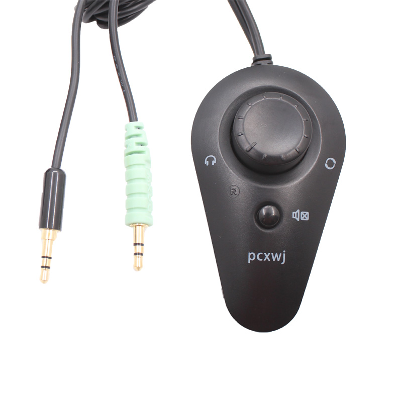 C9 Universal one speaker volume adjusts wire control knob 3 5mm headhead mute switch headset hole
