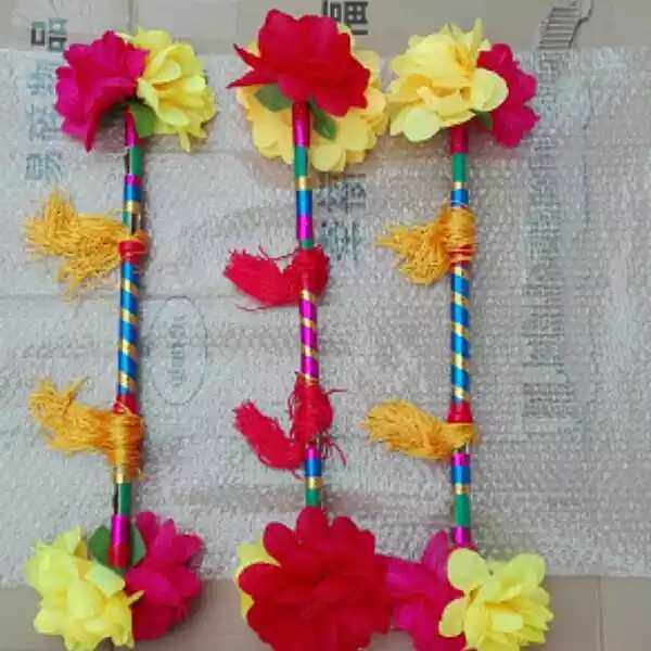 Flower stick lotus Xiang sticks with money pole Money Stick Lotus Box Dance Nine Sub Whip king Whip Bronze Money Pole Square Dance Props