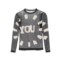 Dries Van Noten print mesh top women 2021 New Luxury New Tide T-shirt women