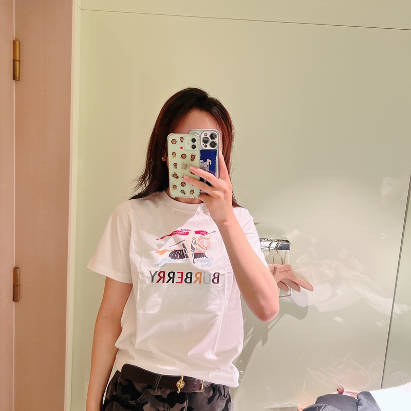 Burberry Japan Purchases New 25-Year-Old Model Colorful Equestrian Knight Logo Short-Sleeve T-Shirt 4-14Y