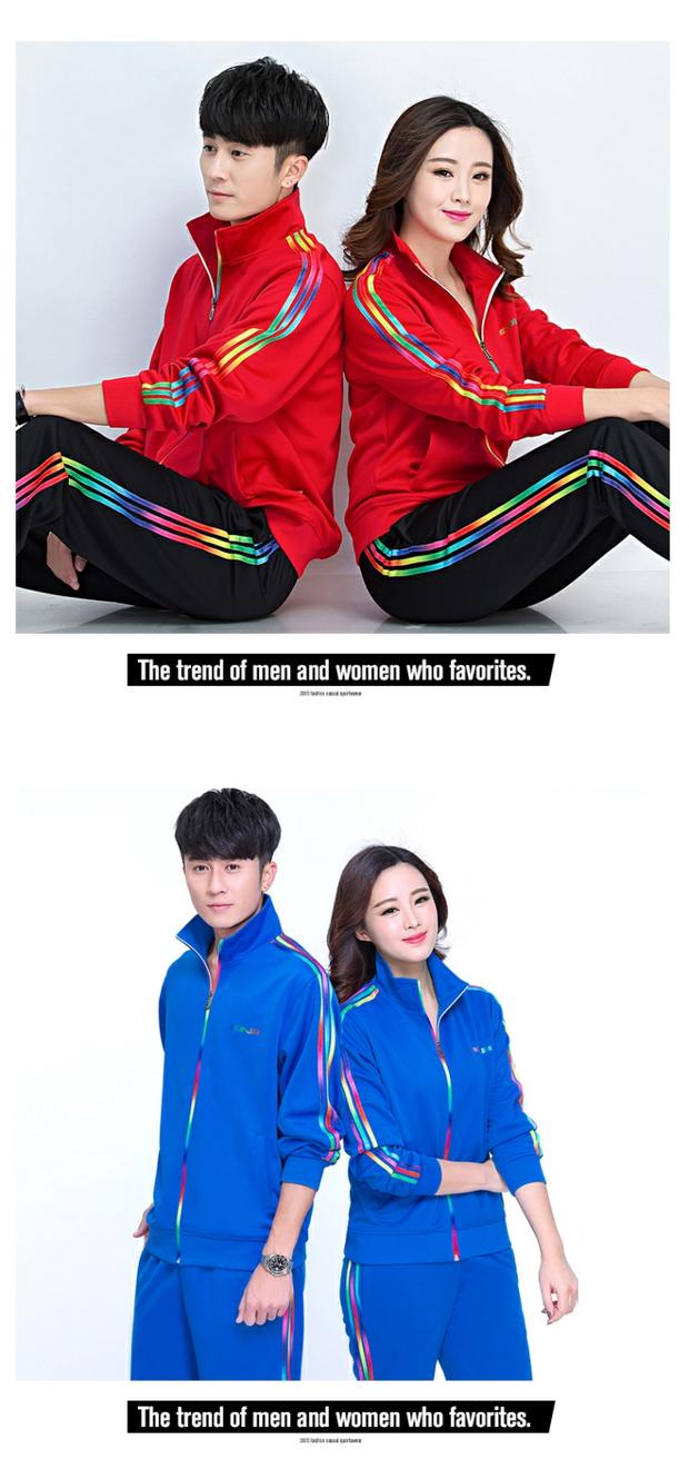 Jin Guanchun mùa thu Áo lụa thể thao nam Hàn Quốc phù hợp với điệu nhảy vuông Jiamusi thể dục nhịp điệu quần áo thể thao nữ trung niên - Thể thao sau bộ quần áo thể thao nam