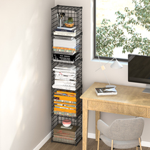 Floor Easy Bookshelf Provincial Space Composition desk Students Classroom Dormitory Iron Art Containing small multilayer shelve