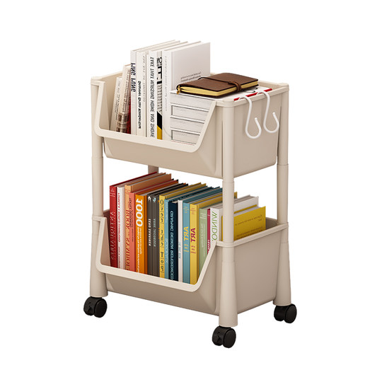 Under the table bookshelf removable office trolley floor desktop storage bookcase student dormitory rack with wheels