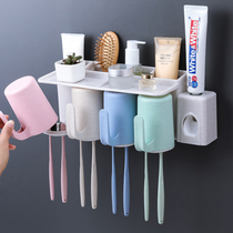 Toothbrush Rack Shelf Free to punch mouthwash cup toothbrushing cup hanging wall-style toilet wall-mounted tooth-cylinder tooth suit