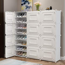 Simple shoe cabinet large-capacity economical household multi-layer dustproof indoor good-looking door shoe shelf storage artifact