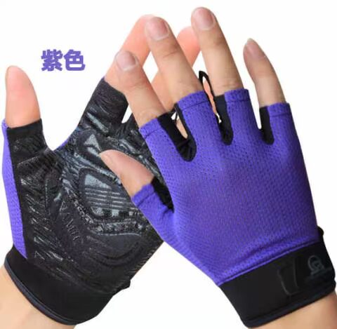 Găng tay đi bộ đường dài ngoài trời Găng tay nửa chống trượt Găng tay mùa hè đi xe đạp thể thao thoáng khí chống nắng găng tay lưới - Găng tay găng tay leo núi