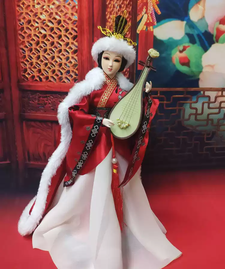 唐人坊迷你版绢人娃娃摆件京剧戏曲人物杨贵妃老北京纪念品送老外