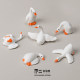 Blind Bag Featuring a Large White Goose, Realistic Animal Model, Micro-Landscape, Mini Creative Desktop Ornament, Healing Toy Gift